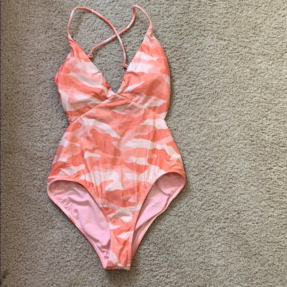 Pink Camo Brazilian one piece